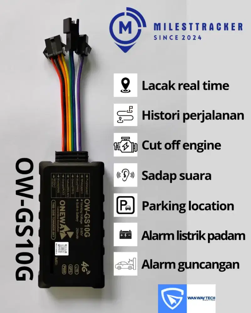 Promo Vehicle GPS tracker OW-GS10G wanway + instalasi & server