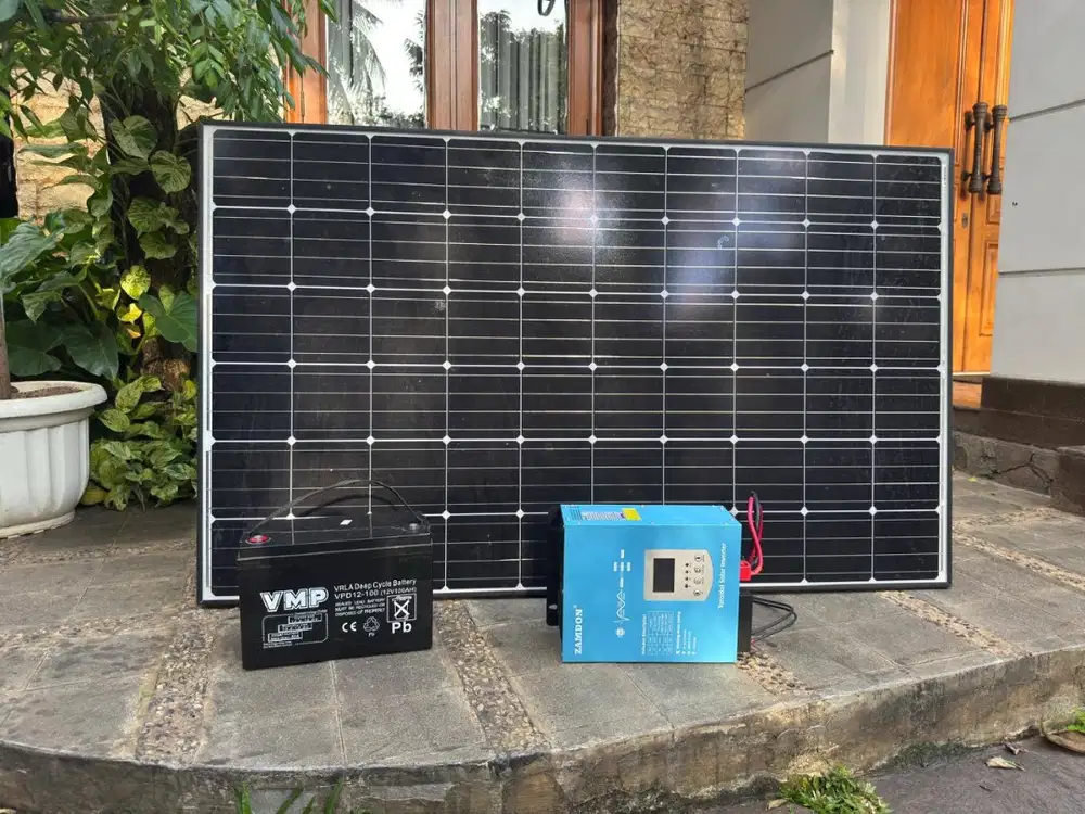 Paket Solar Panel 24V Lengkap – SEMUA SECOND | Siap Pakai