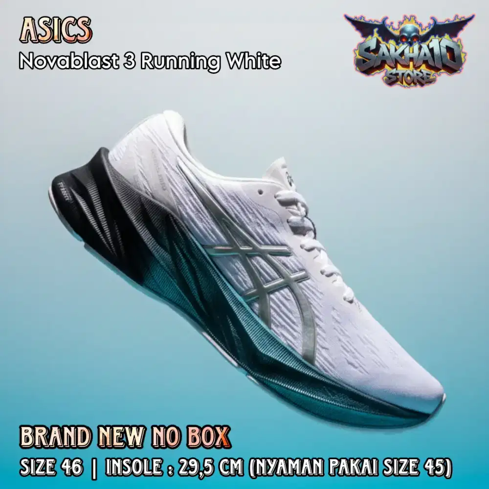 SEPATU RUNNING PRIA ASICS NOVABLAST 3 WHITE