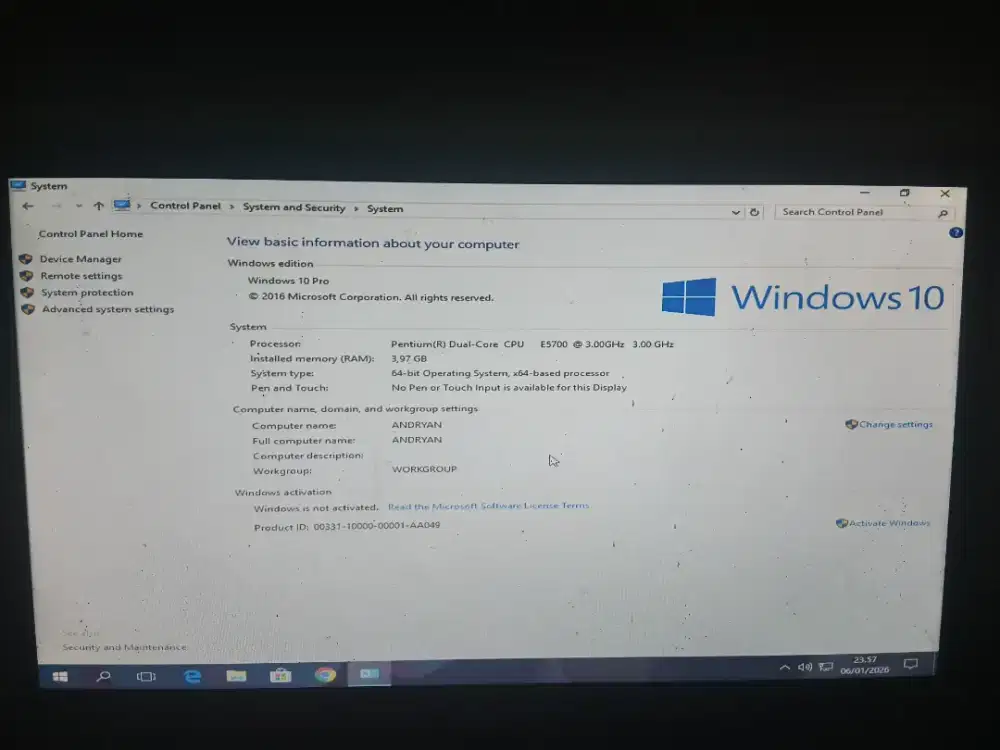 CPU + Monitor LG 19inch Murah