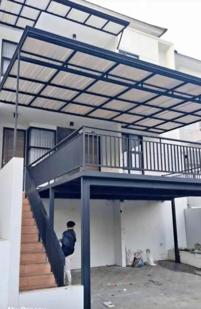 Kanopi dak plat alderon minimalis