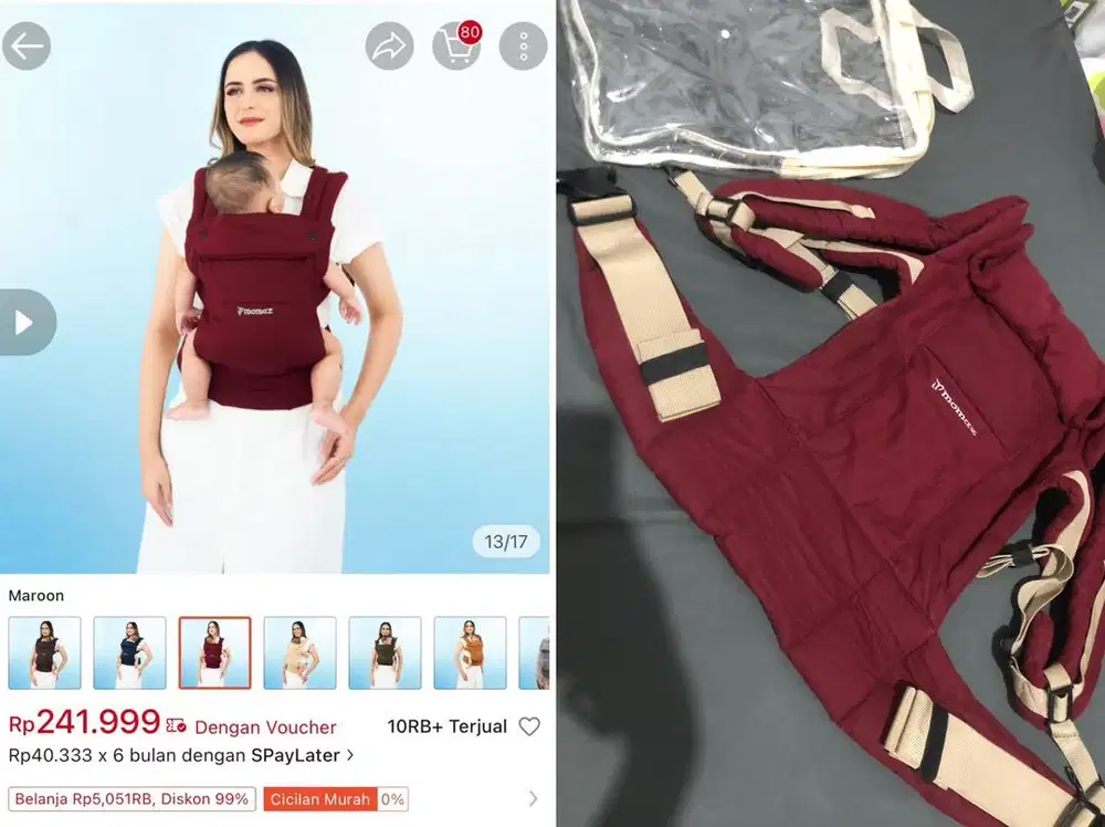 Gendongan ssc Mshape momaz