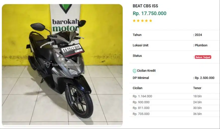 BEAT DELUXE/2024 Dijual Kredit/Cash
