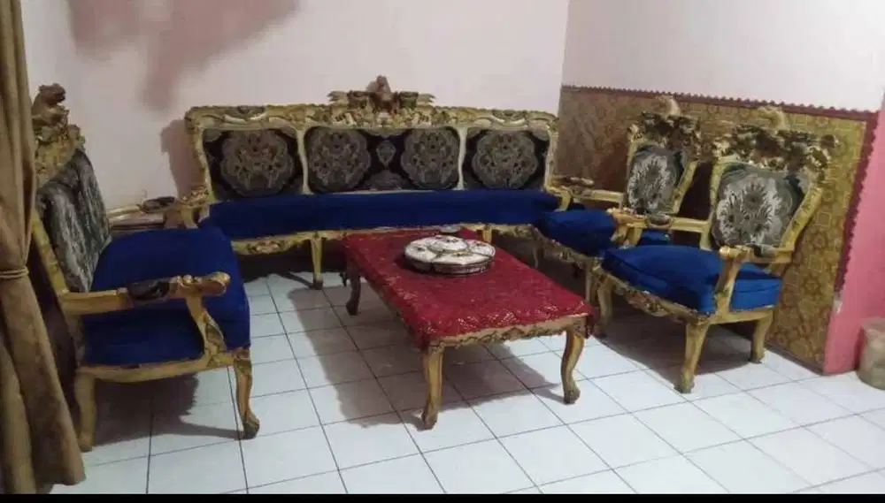 sofa klasik jati ukir