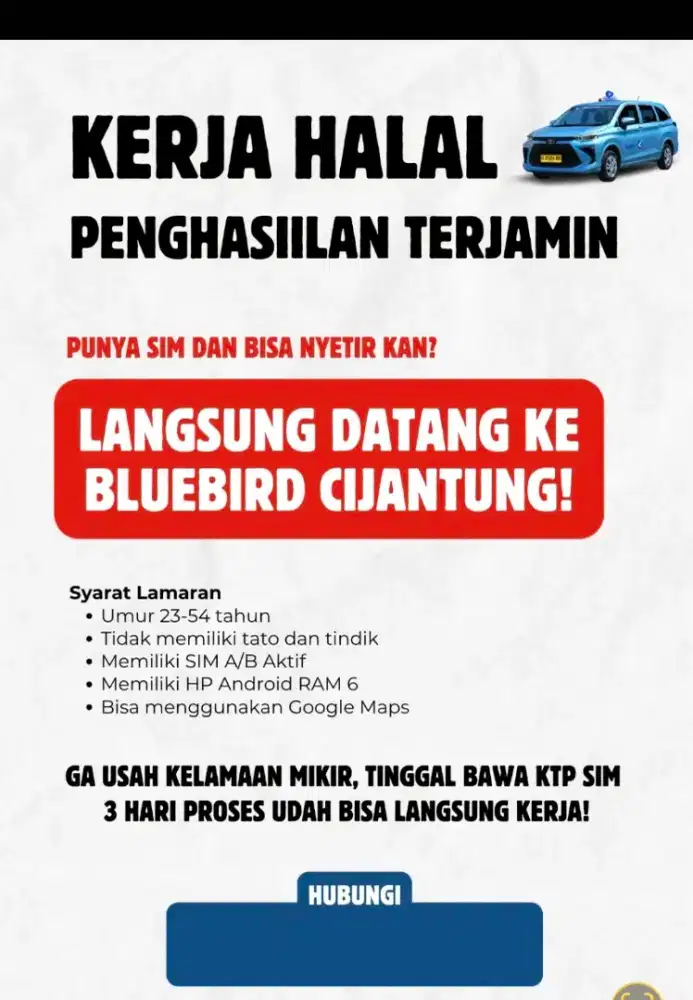 Dirver taksi mobil bluebird