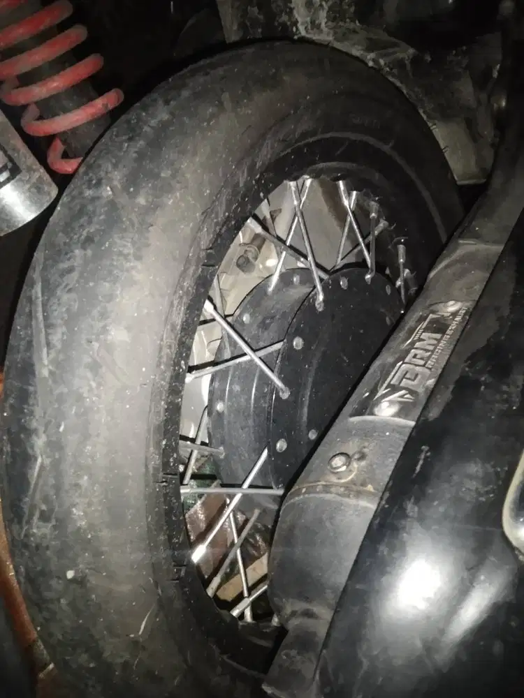 Kenalpot mio dan velg mio ring 14 jari jari