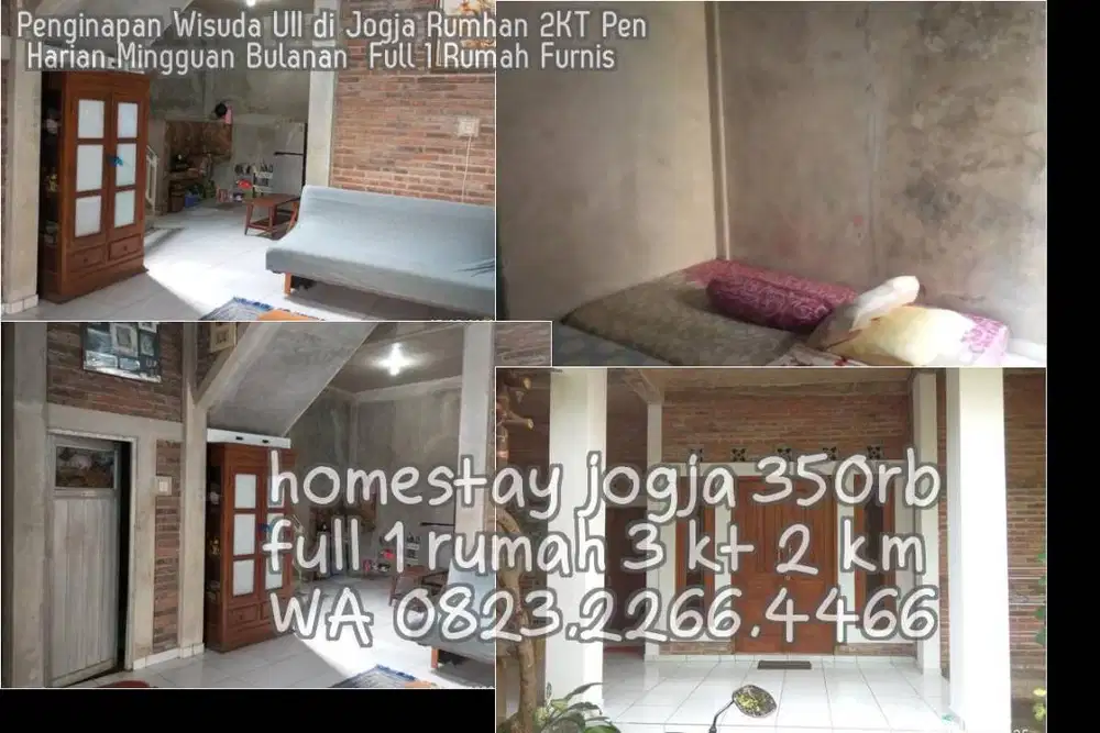 Penginapan Wisuda UII di Jogja Rumhan 2KT Pen Harian Mingguan Bulanan