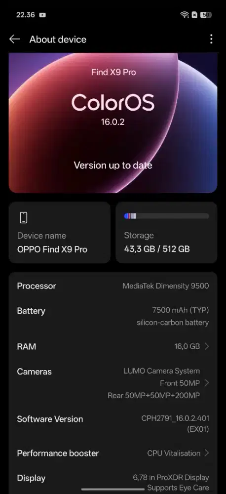 Oppo Fond X9 Pro 16/512 Titanium Charcoal Resmi Indonesia