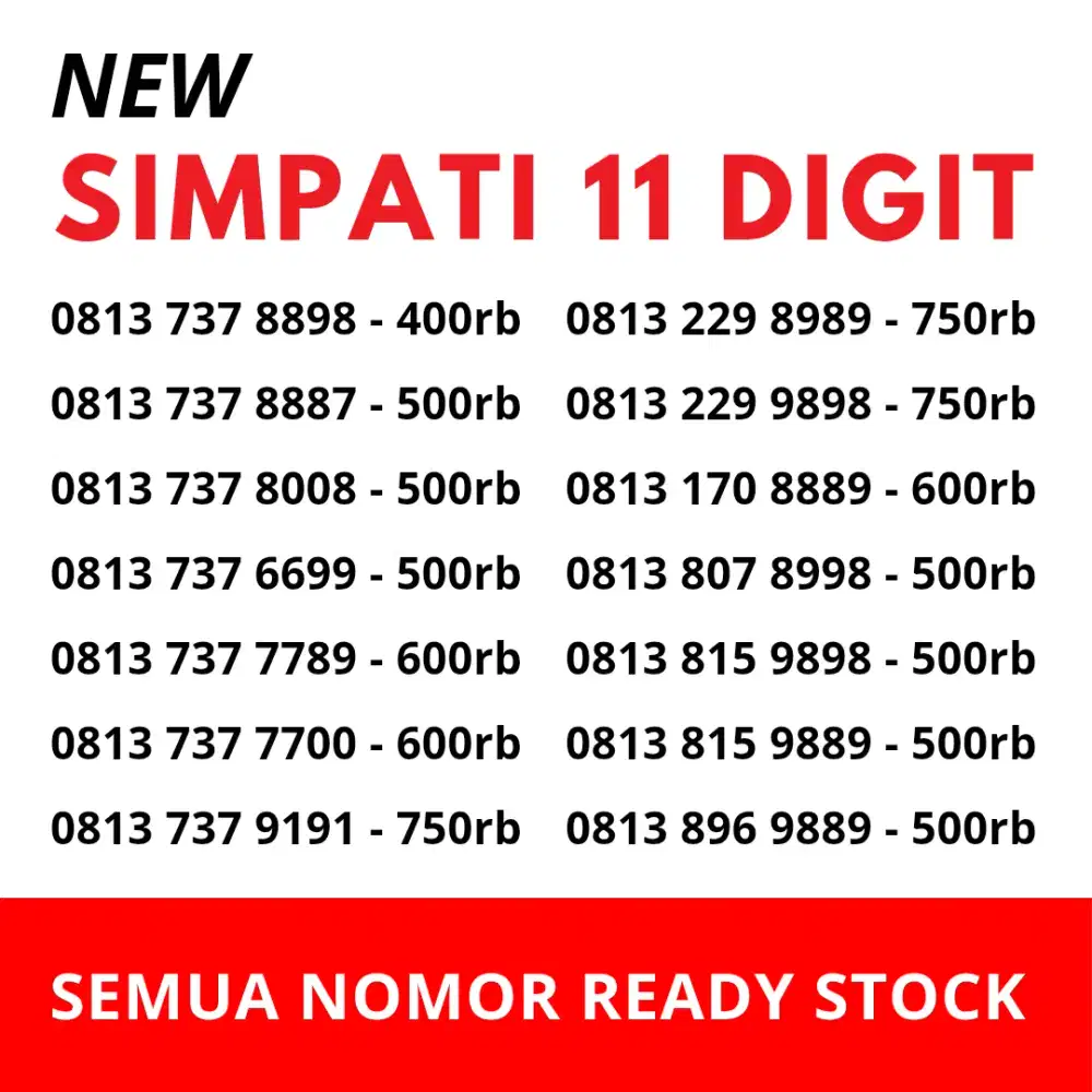 NOMOR CANTIK SIMPATI 11 DIGIT