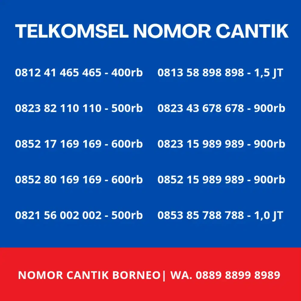 NOMOR CANTIK TELKOMSEL