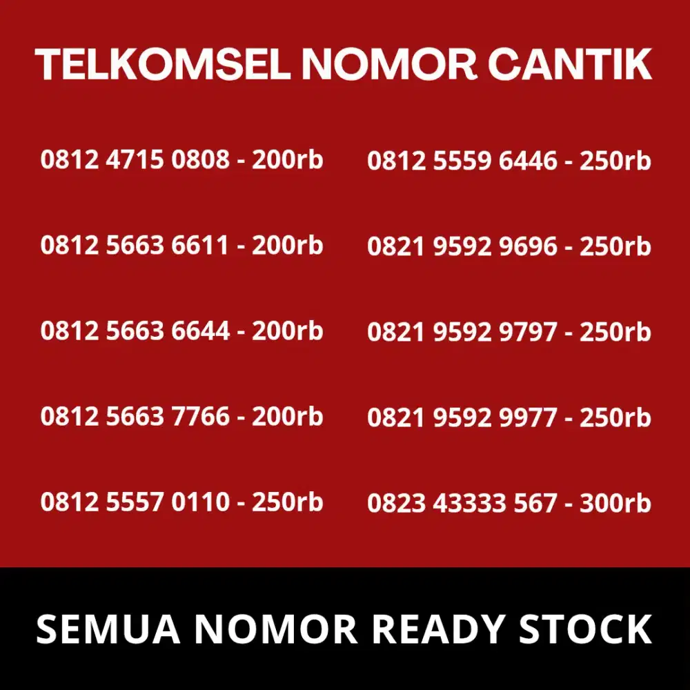 Nomor Cantik Telkomsel