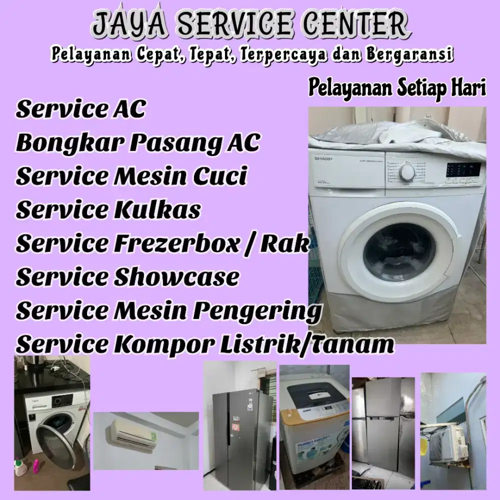 Service Mesin Cuci Kulkas Bongkar Pasang AC Servis AC Frezer Tegalsari