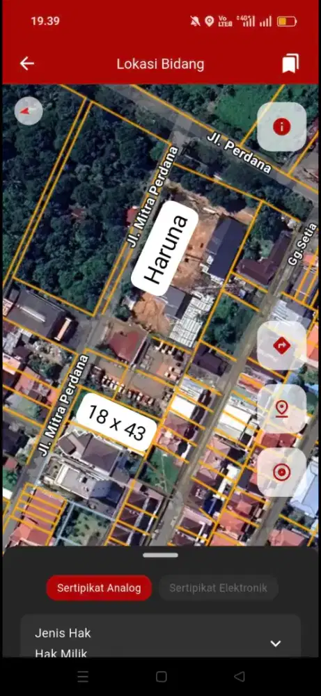 Tanah tepi jalan mitra perdana karya baru perdana pontianak