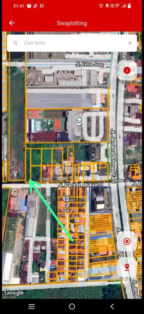 Tanah tepi jalan parit haji mukhsin ayani 2 pontianak