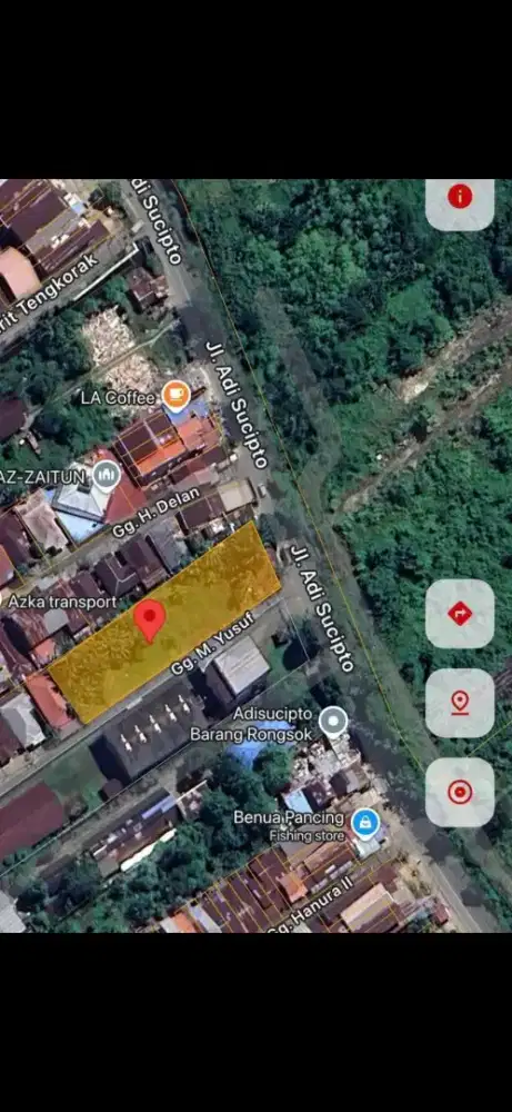 Tanah tepi jalan adisucipto ukuran 22 x 80