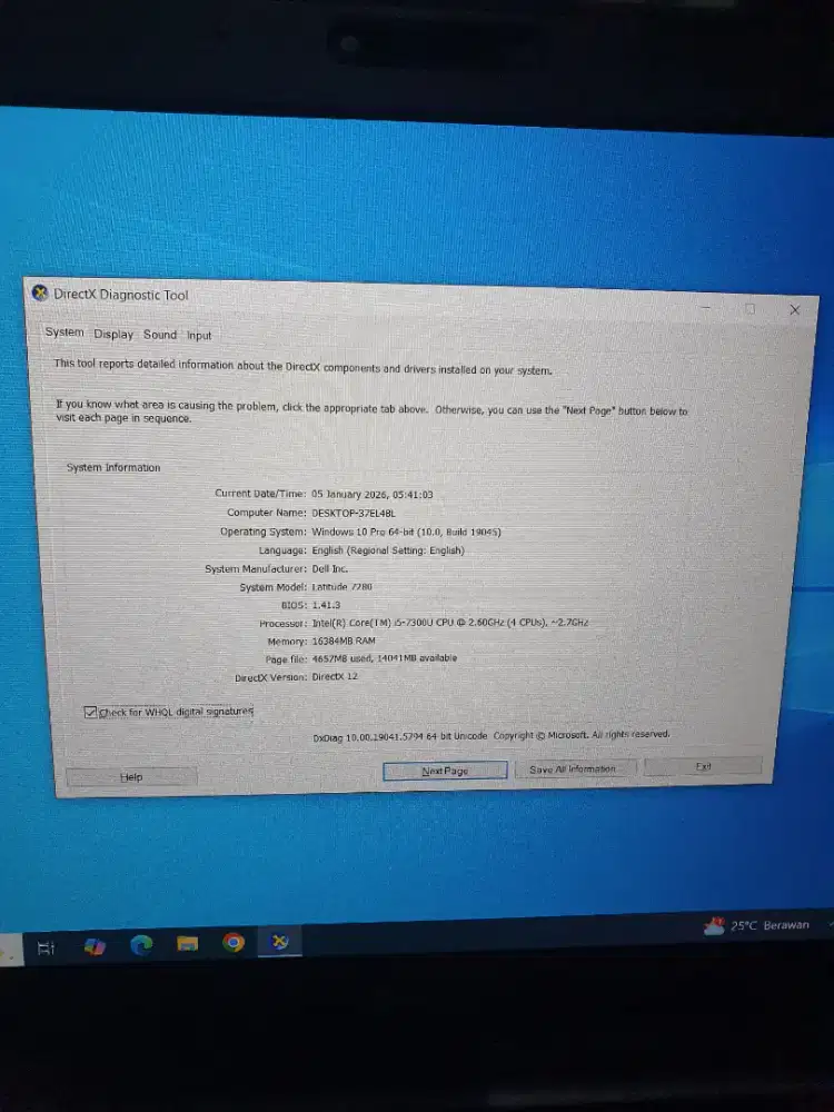 Laptop Dell, Ram 16 ssd 256