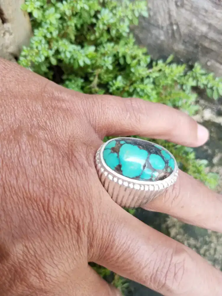 Cincin Pirus Persia Syekh Guru ku Ring Perak Handmade