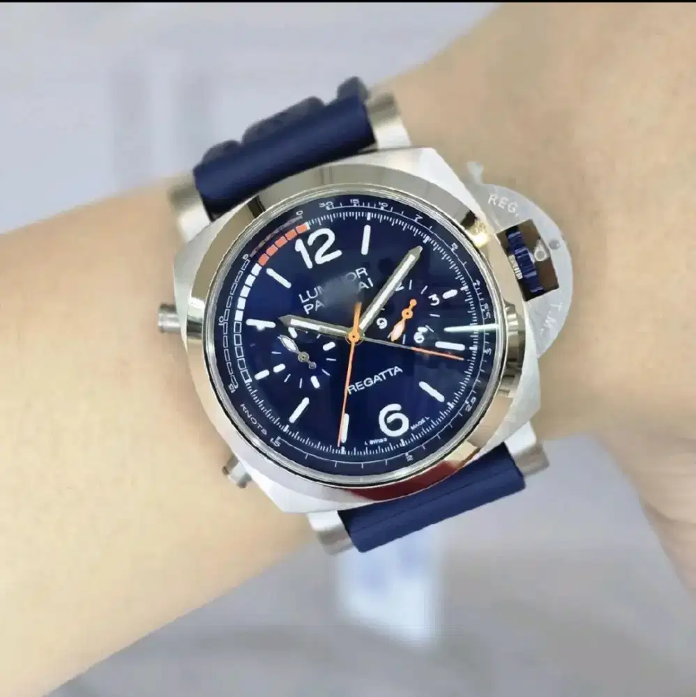 Jam Tangan Mewah Luminor Panerai Regata Flyback Crystal Curvex New