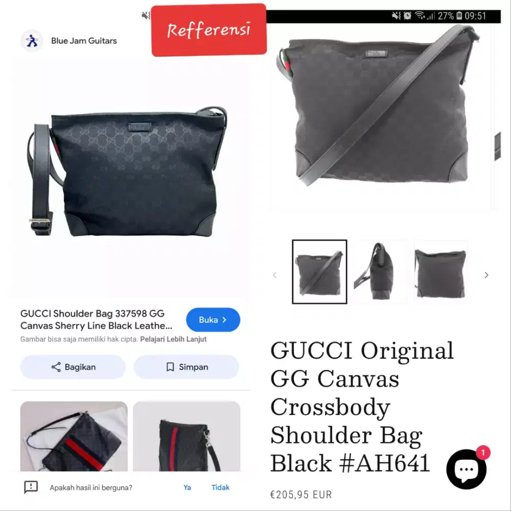 tas shoulder bag gucci monogram