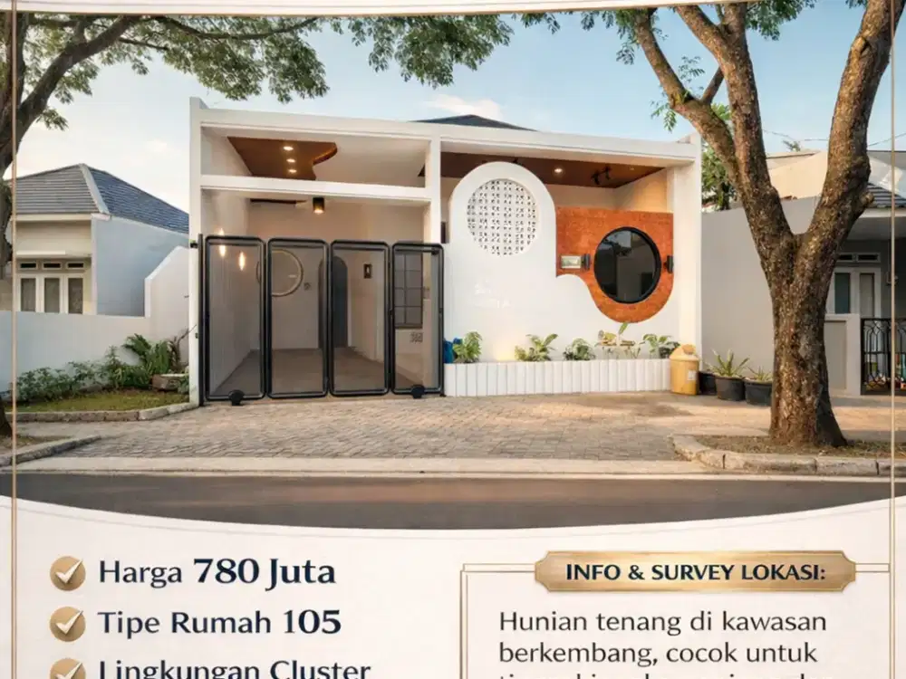 Cluster – Hunian Nyaman di Jl Tuba IV Bromo | Tipe 105 Lahan 6x19M2