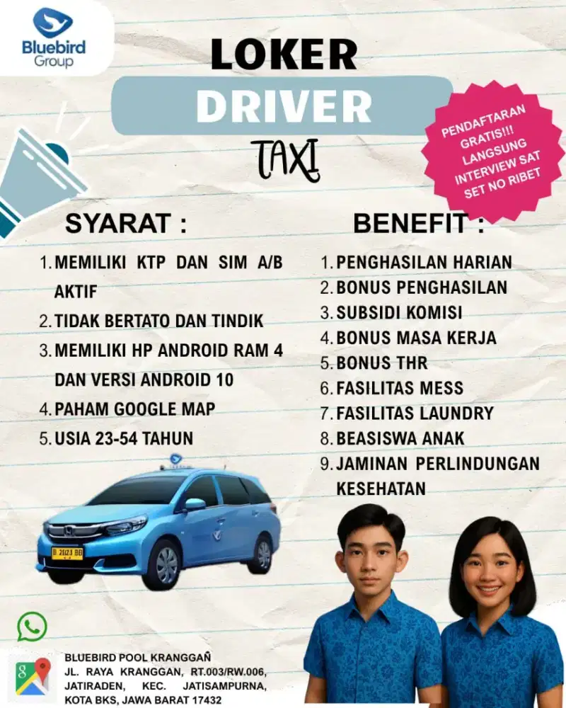 Lowongan Pengemudi Bluebird
