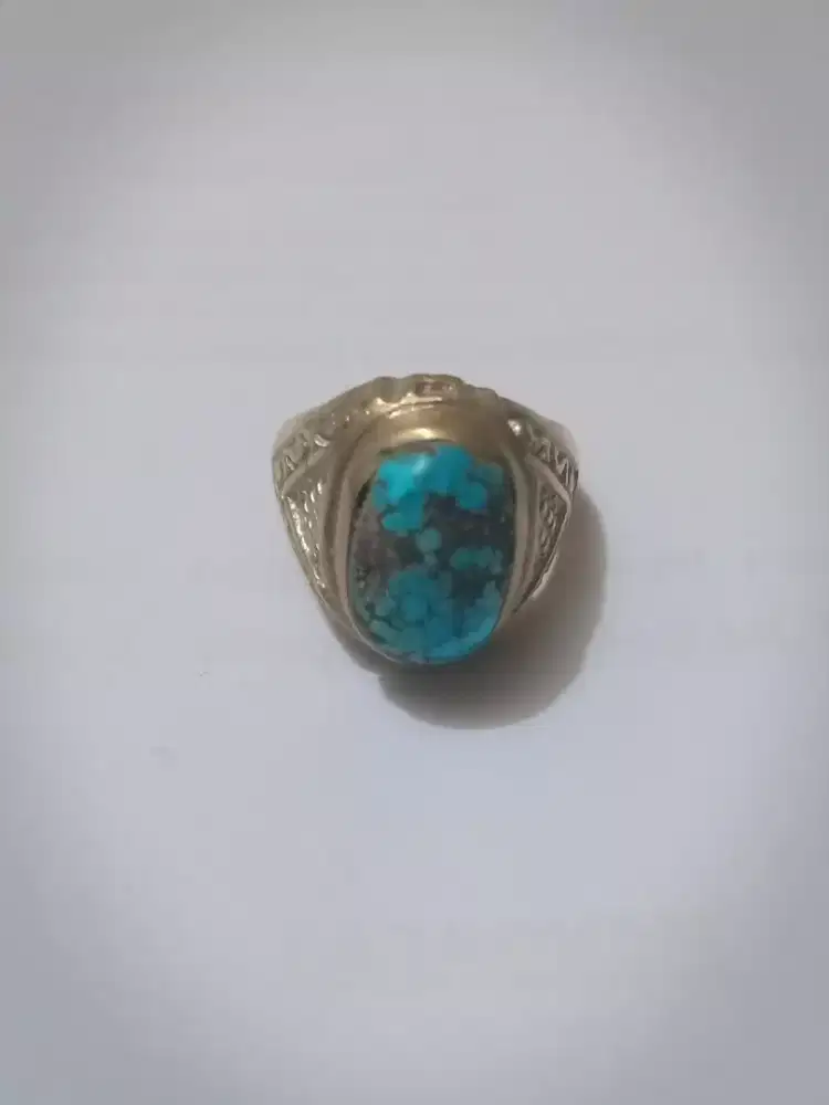 Cincin batu pirus (Natural Turquoise)