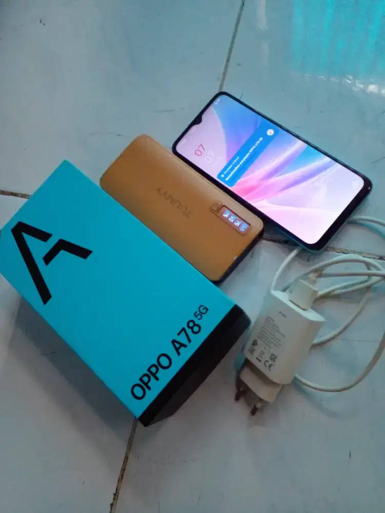 Jual hape mulussss Oppo a78 5G ram 8+3gb NFC bonus POWERBANK