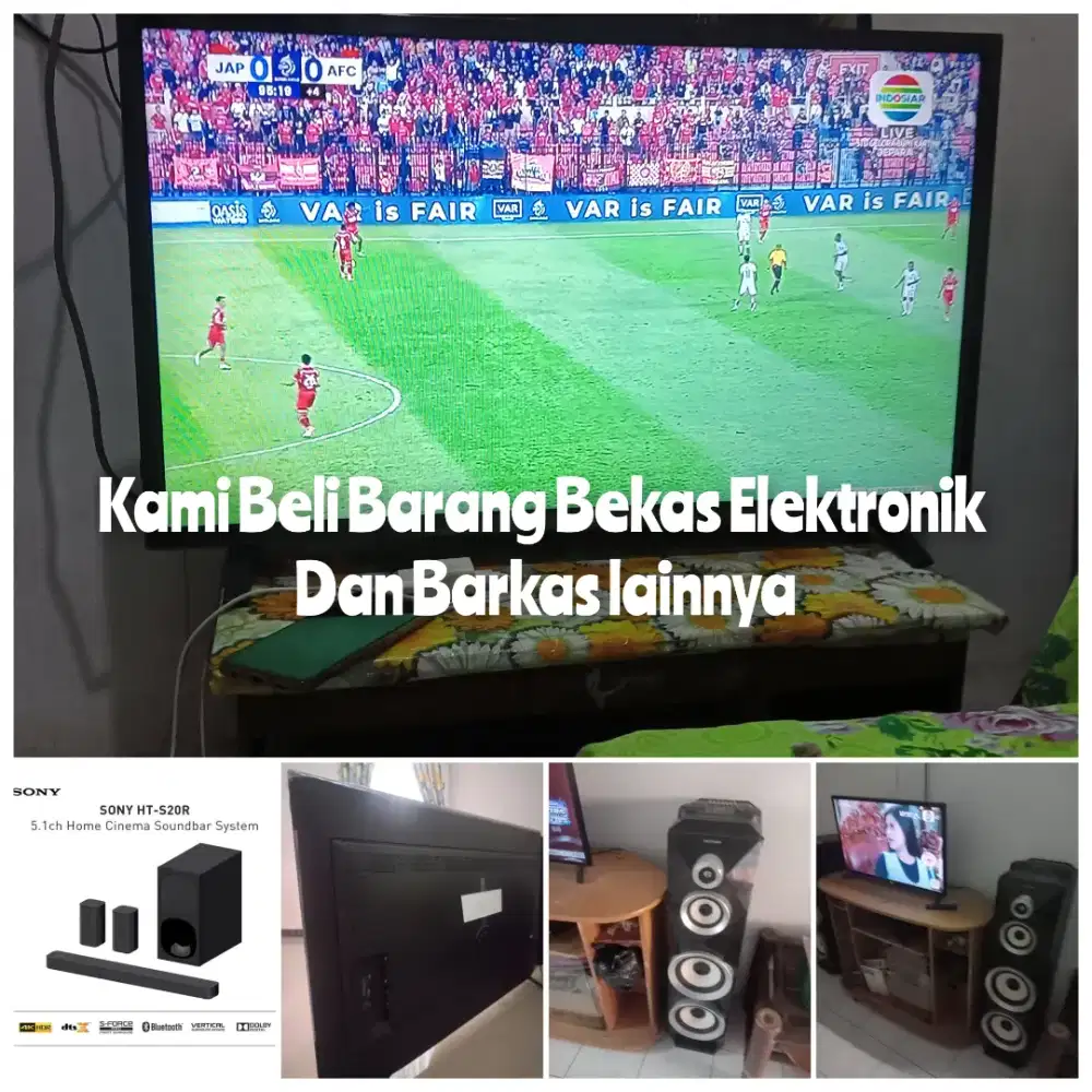 Terima lagi Barkas TV LED, Speaker dan Elektronik bekas anda