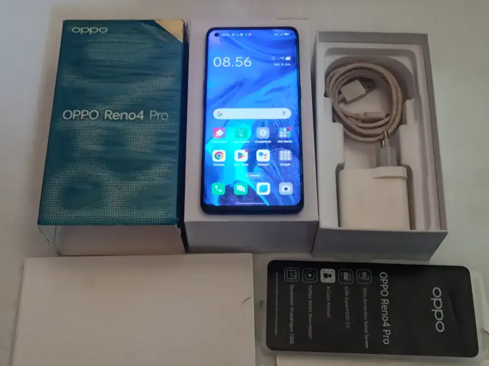Oppo Reno 4 pro ram 8/256 lengkap