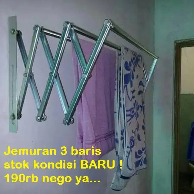 Jemuran Baru masih di bawah uk 1.5m 3 baris