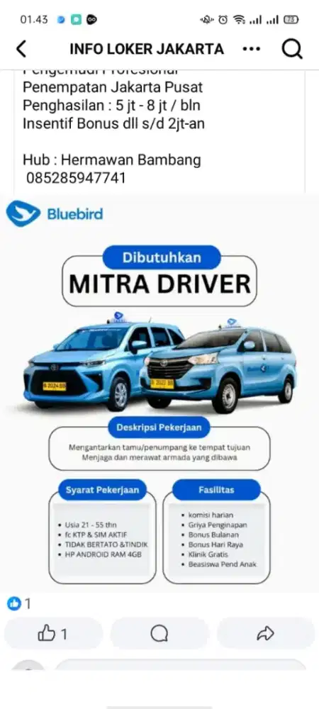 Lowongan Kerja Supir