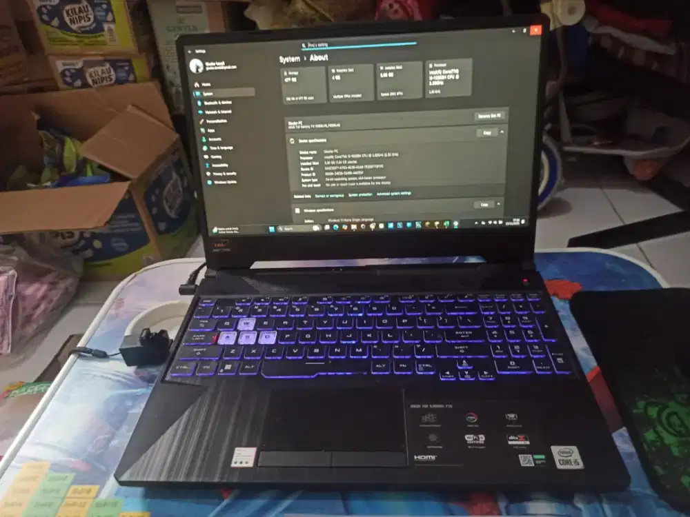 Asus TUF Gaming F15 i5 Gen 10 GTX 1650 4Gb