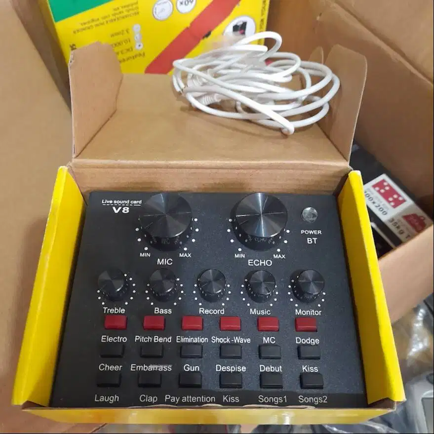 Soundcard V8 Bluetooth Audio USB External Soundcard Live Adapter V8