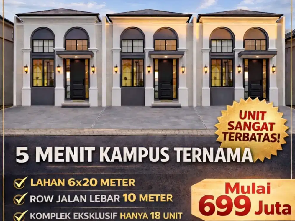 Rumah Luxury Padang Bulan – Tanah 6×20 | 5 Menit Kampus USU | Row Jalan 10 Meter