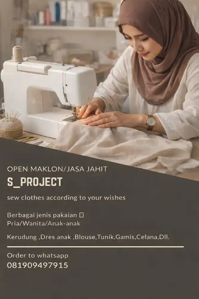Jasa Jahit Pakaian Pria Wanita