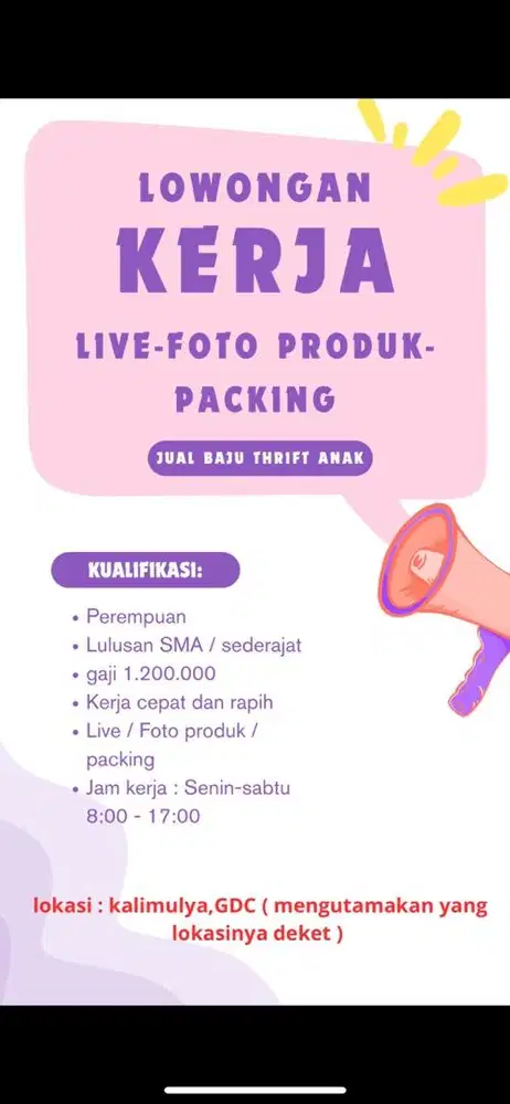 Foto produk dan live