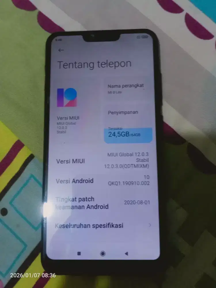 Jual aja nih hp redmi mi 8 lite ram 4/64 minus cm minta ganti on of