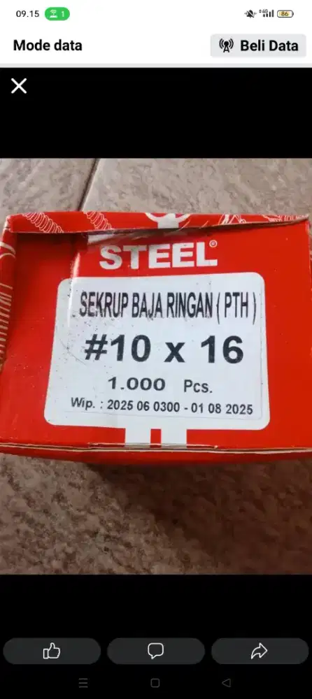 Jual cepat lha baut Patta pas gasan kenopi atau pagar