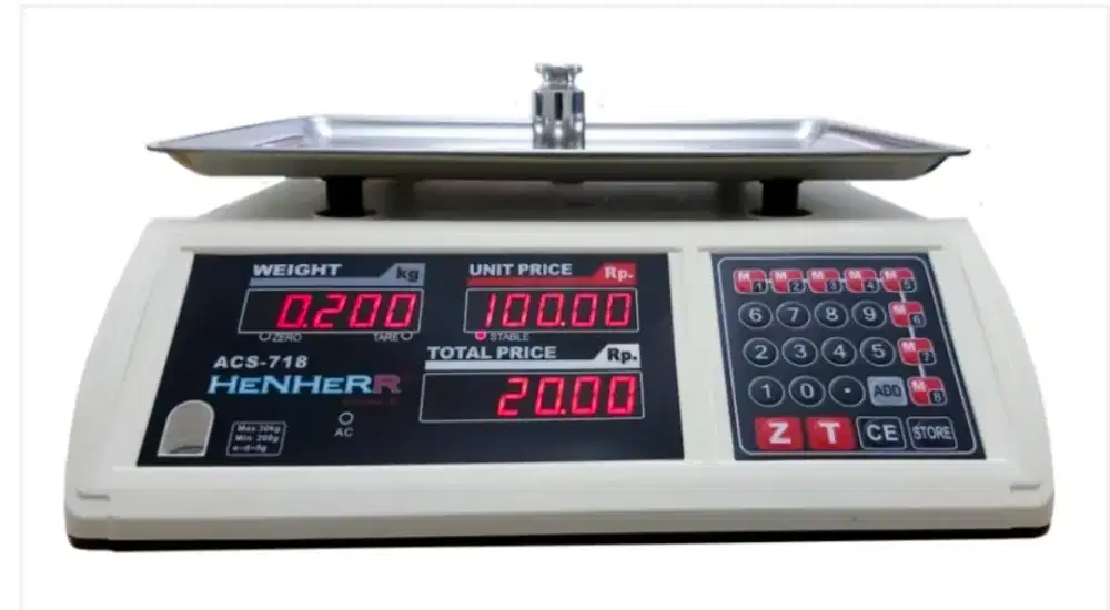 TIMBANGAN DIGITAL 30 kg Merk Henherr Original GARANSI