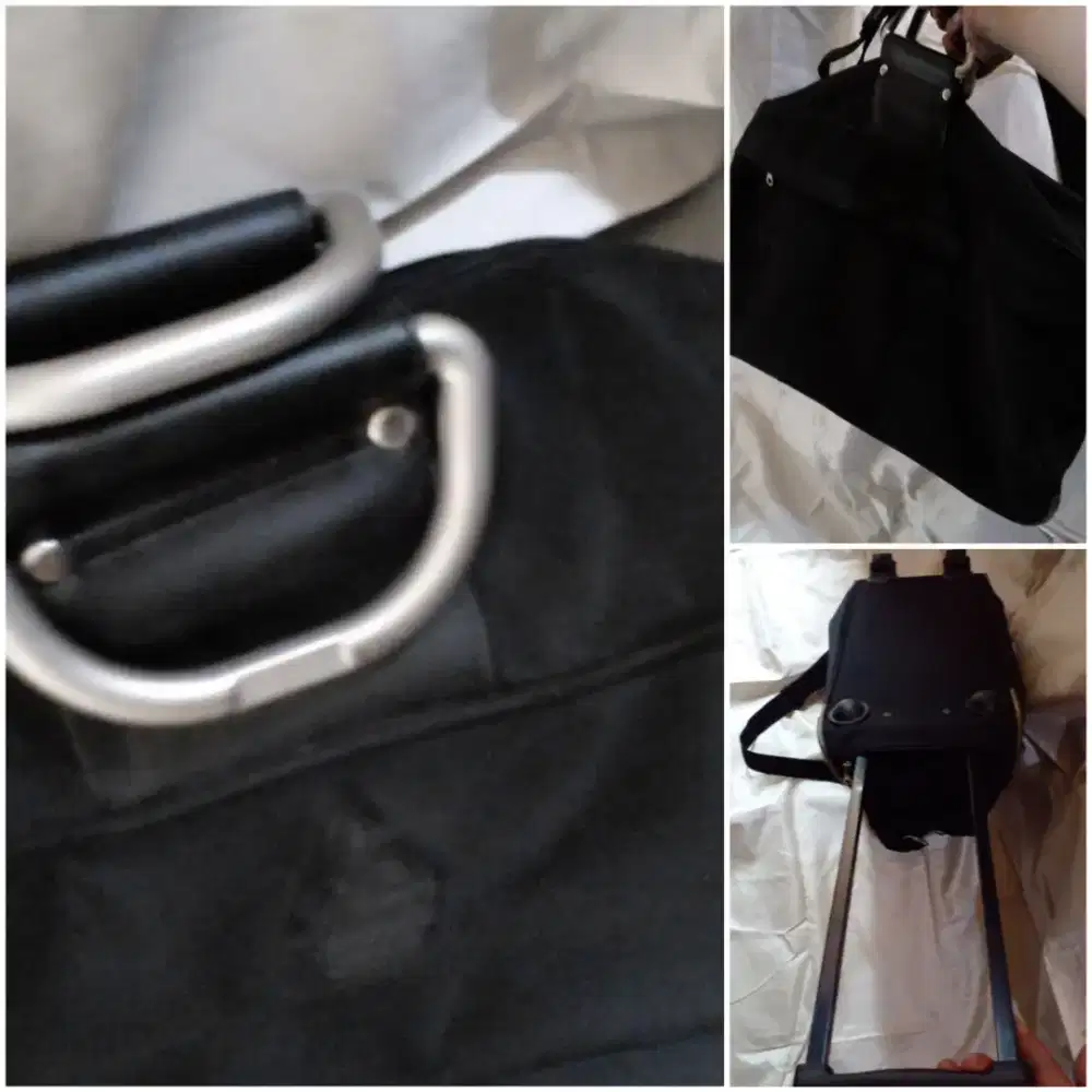 Mitsubishi motor nylon travel bag warna hitam