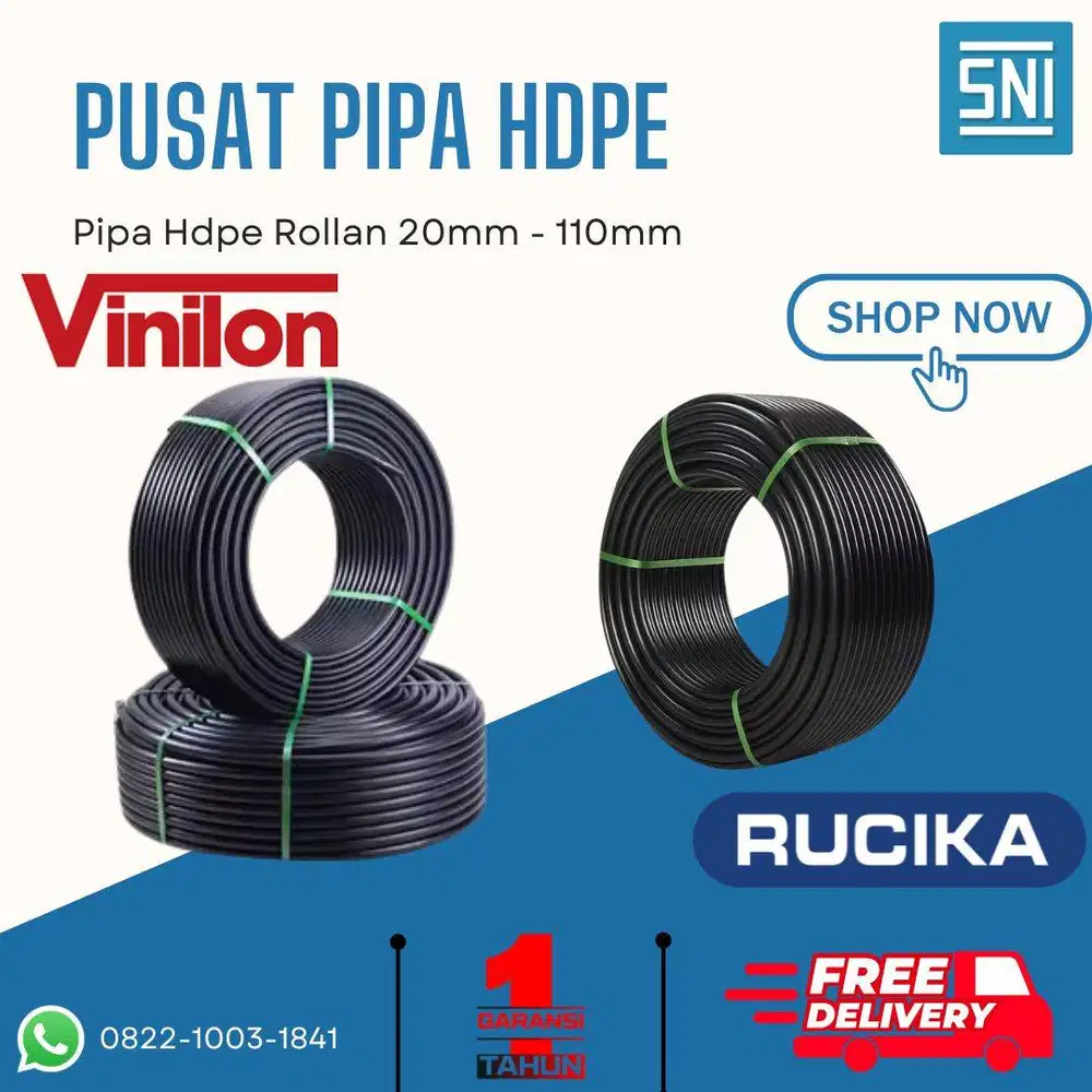 Rucika Pipa Hdpe 1 Inch Rollan 100m PN 16 | Pipa Termurah