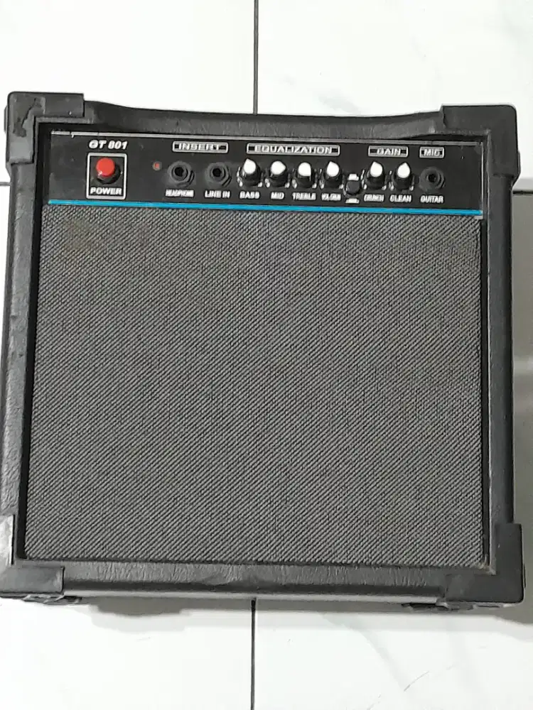 Gitar listrik ampli 37 cm distorsi,not bas efek drum piano headles