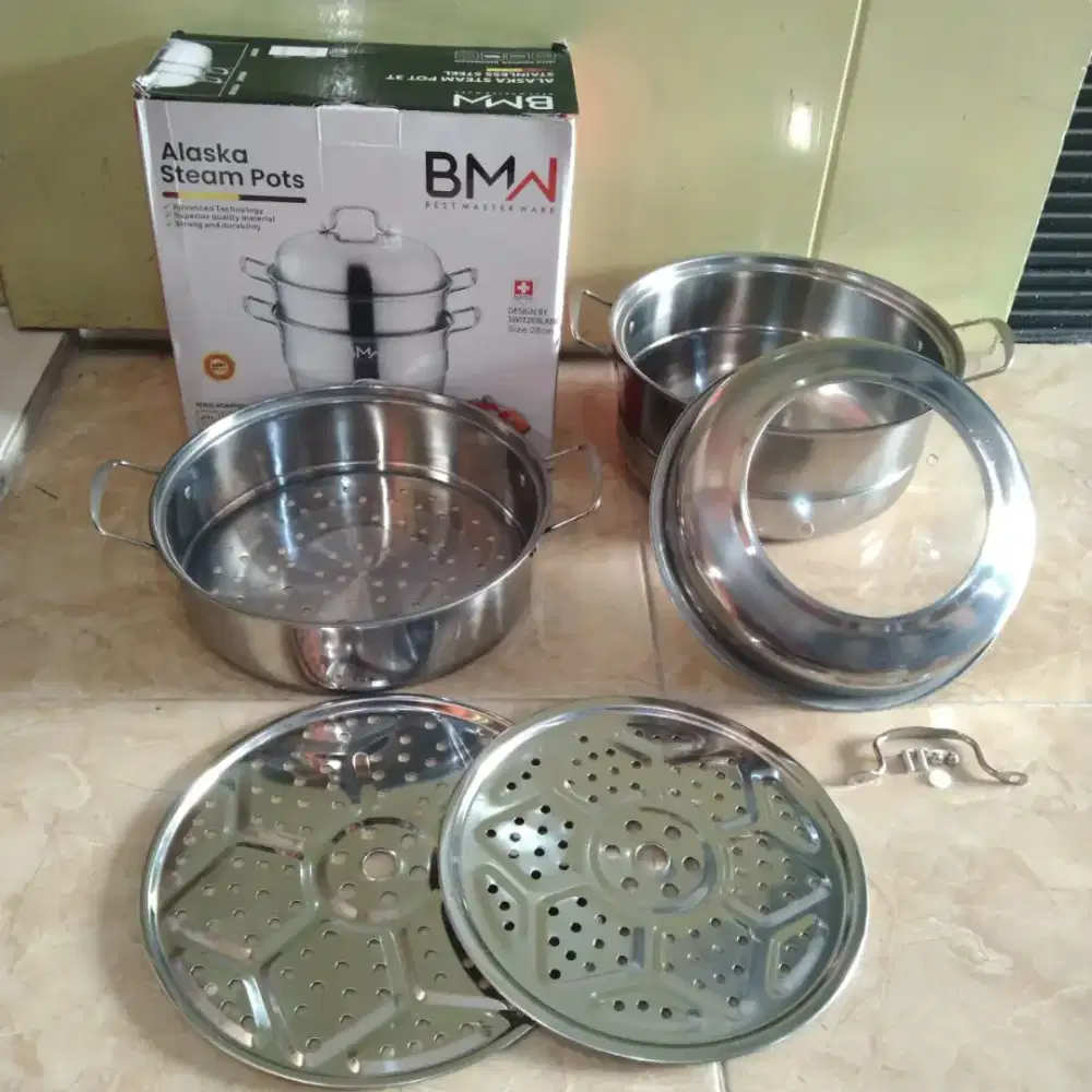 Panci Kukus Steamer Susun Stainless - Alaska Steam Pot 3T BMW