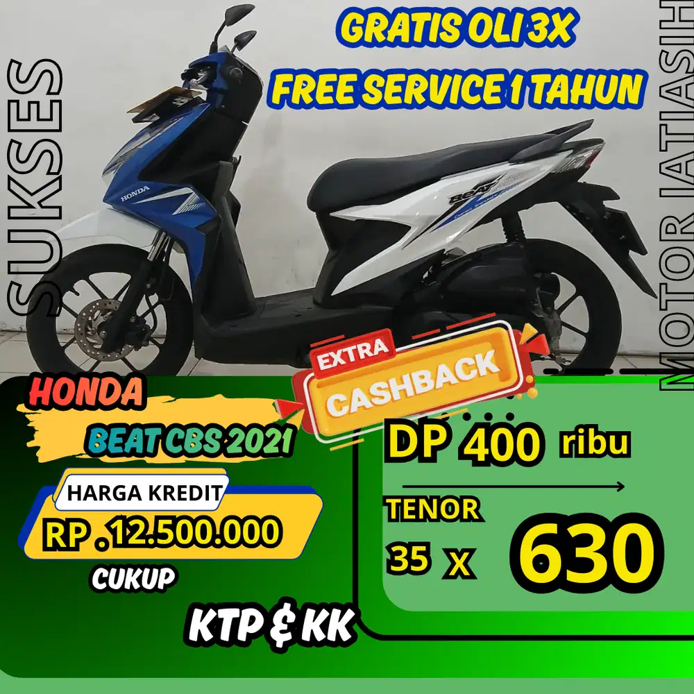 honda beat cbs 2021 istimewa bisa cash dan kredit atau cc
