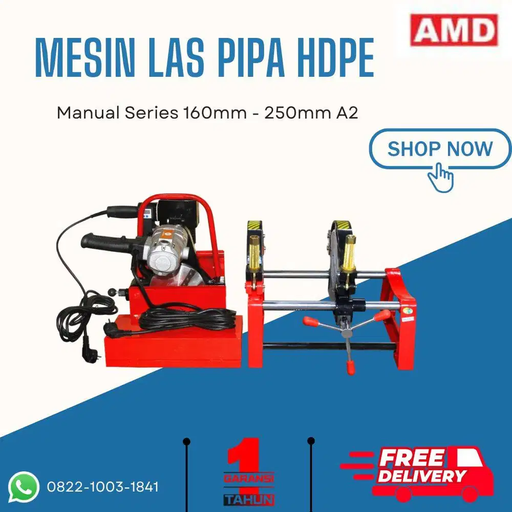 Alat Las Manual SHDS 250mm Butt Fusion A2 Welding Machine