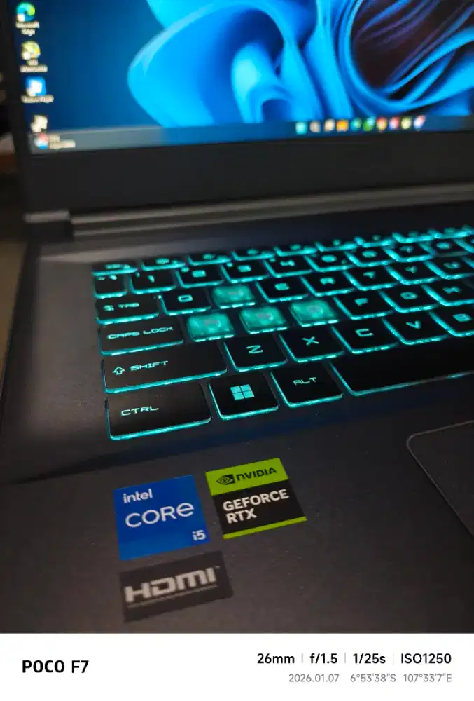 laptop gaming msi core i5 gen 12. vga rtx 2050 garansi panjang