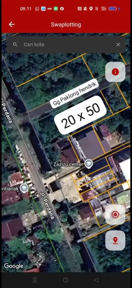 Tanah pinggir jalan perdana pontianak