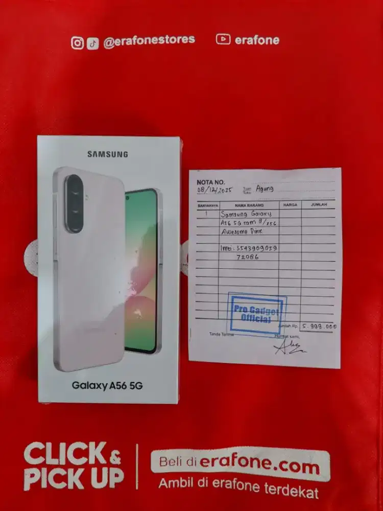 SAMSUNG A56 5G 8/256 NEW SEGEL RESMI