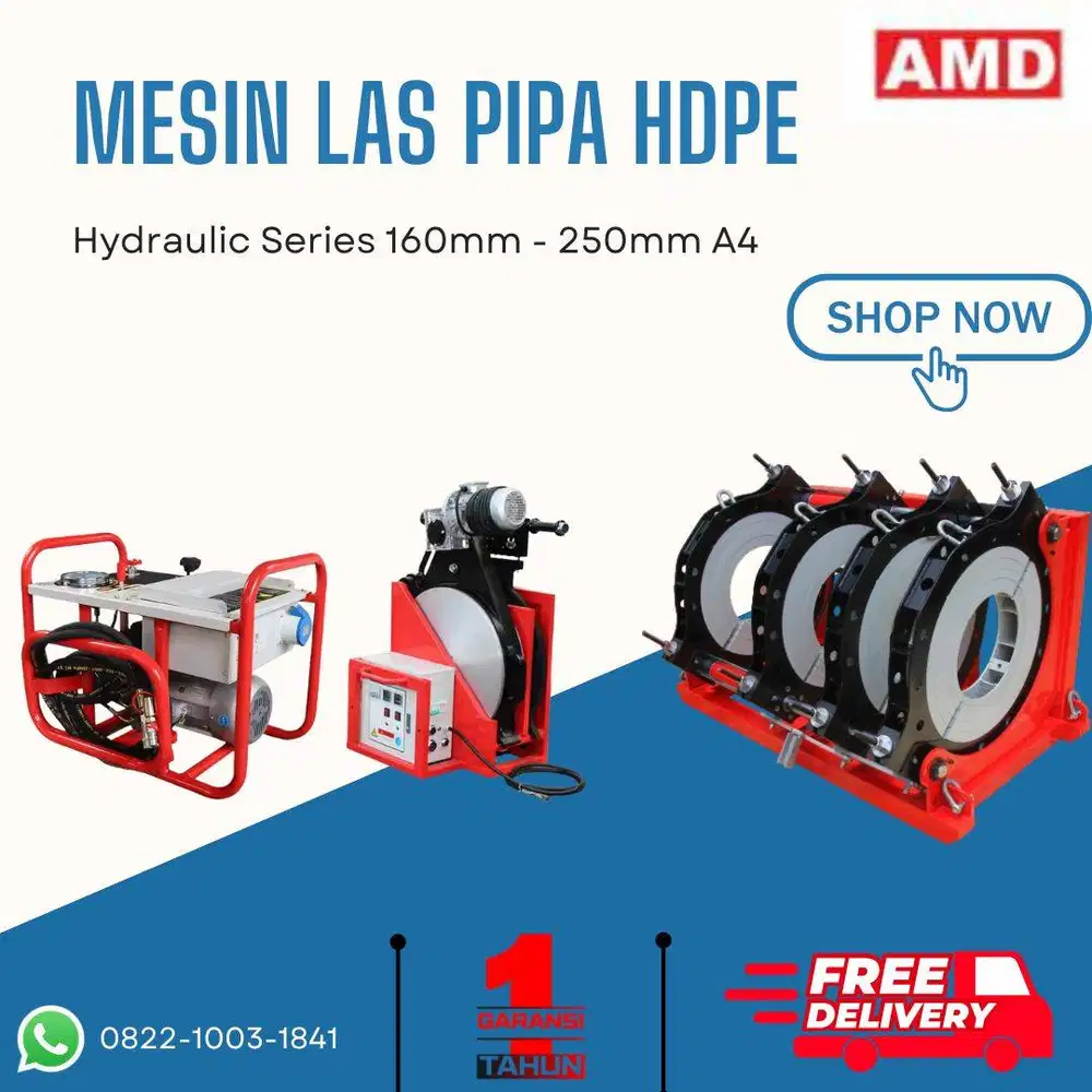 Mesin Alat Las Pipa Hdpe Hydraulic Series SHD 200mm Butt Fusion