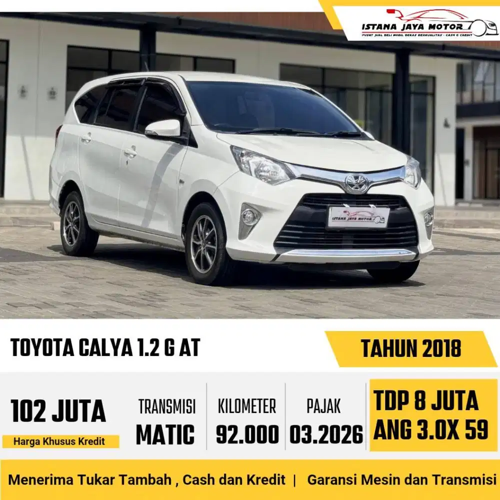 TOYOTA CALYA 1.2 G AT NIK 2018 PUTIH